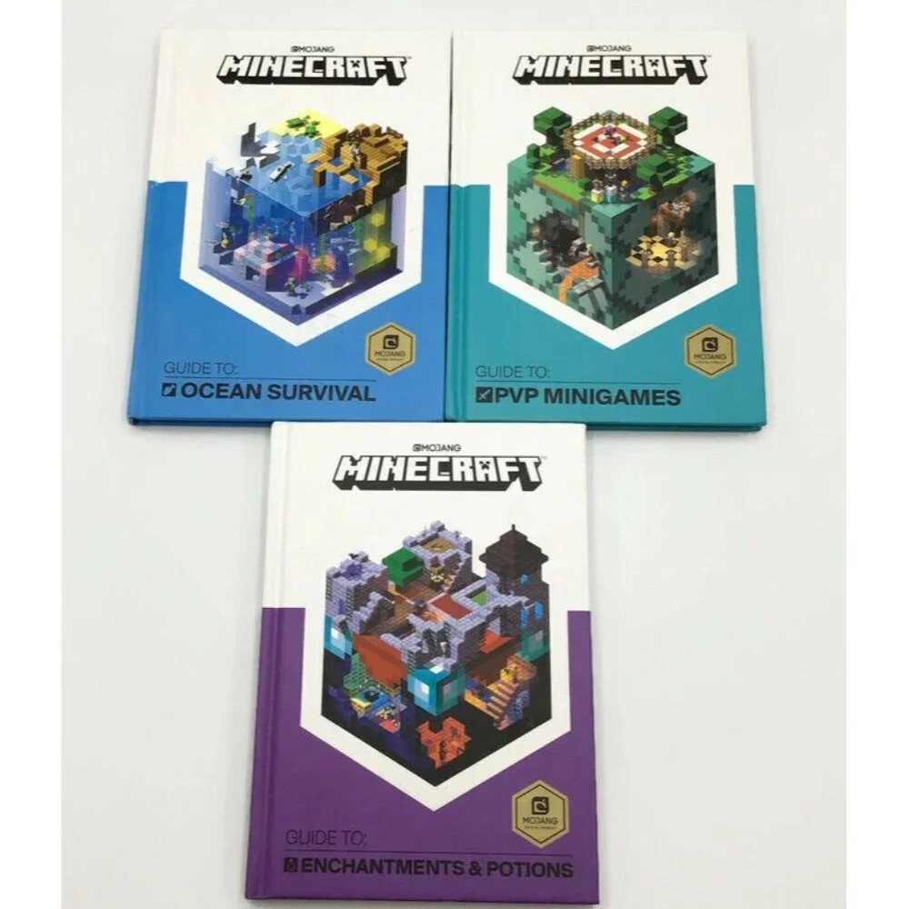 Minecraft Gaming Books Lot 10 Guides & Handbooks Mojang Builds Hardcover